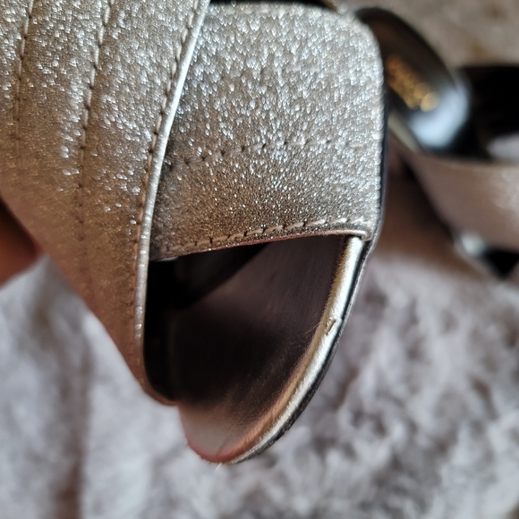 Authentic gucci webby fabric glitter heel mules - Picture 9 of 11